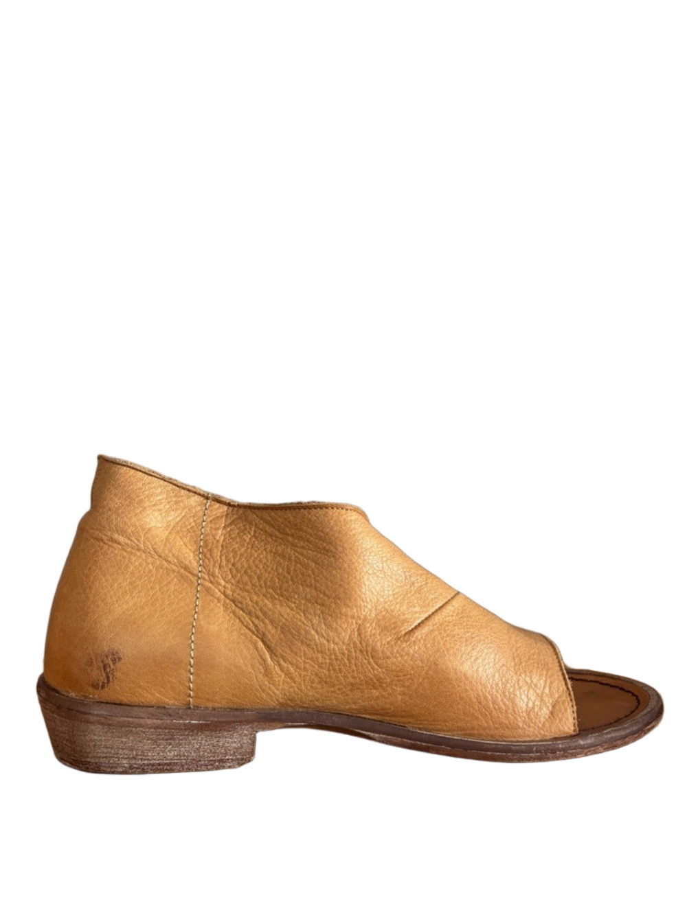 Free People Tan Open-Side Leather Low Heel Flat - Picture 4 of 11